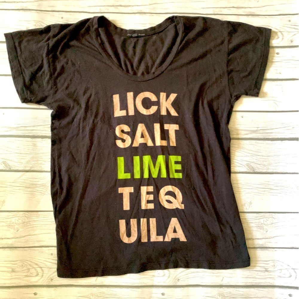 Urban Outfitters Lick Salt Lime Tequila t-shirt-small